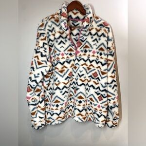 Eddie Bauer 1/4 zip oversize Sherpa fleece NWOT